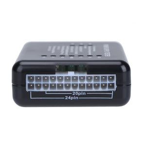 PC Computer ATX SATA HDD Power Supply Tester LED Indication 20 24pin PSU Diagnostic Tool testing for Anode Cathode 12V 5V 3.3V