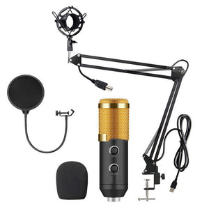 Computer Karaoke Live Chat Recording Microphone USB Condenser Microphone Live Set Microphone