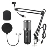 Computer Karaoke Live Chat Recording Microphone USB Condenser Microphone Live Set Microphone